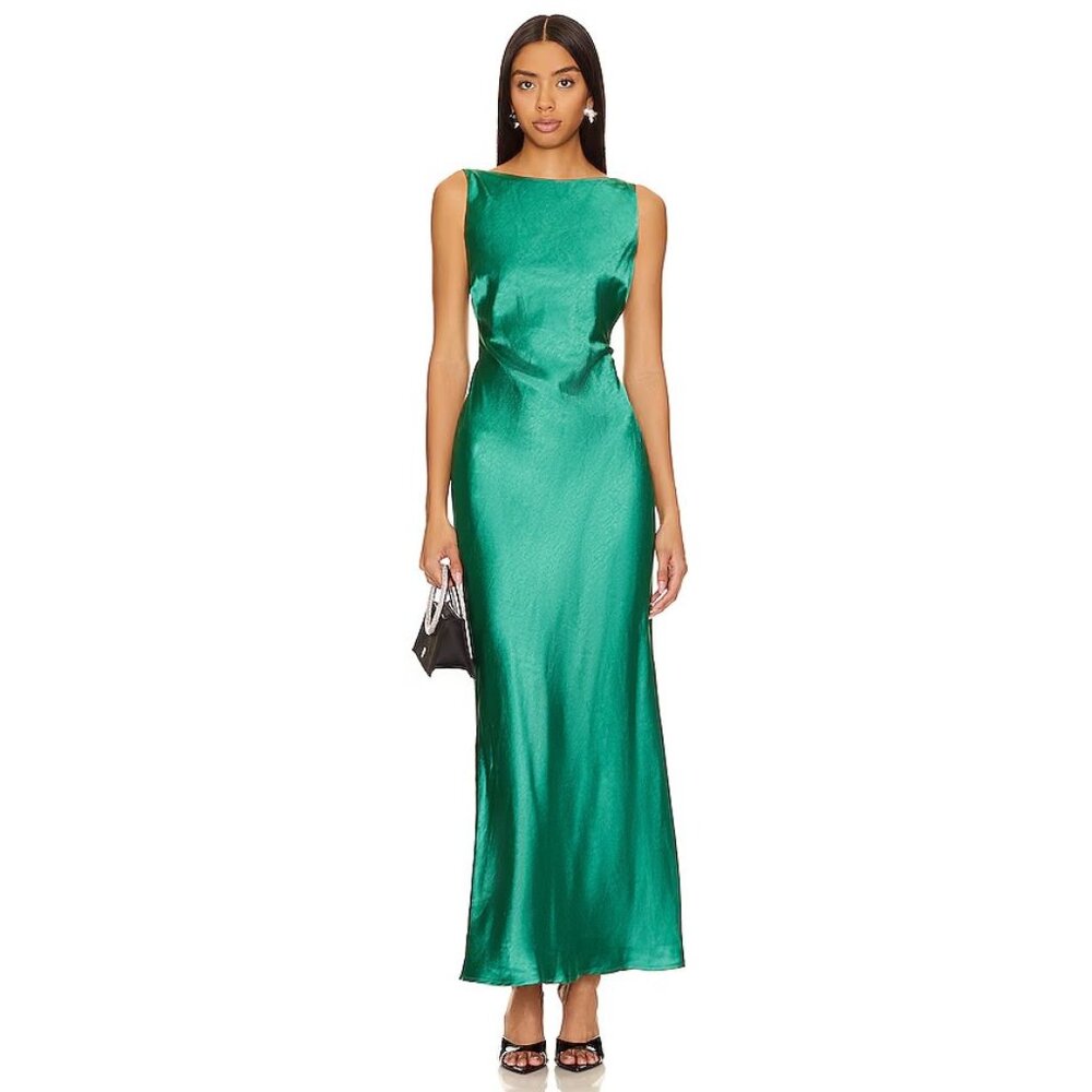Runaway The Label Samsara Maxi Dress in Emerald Green